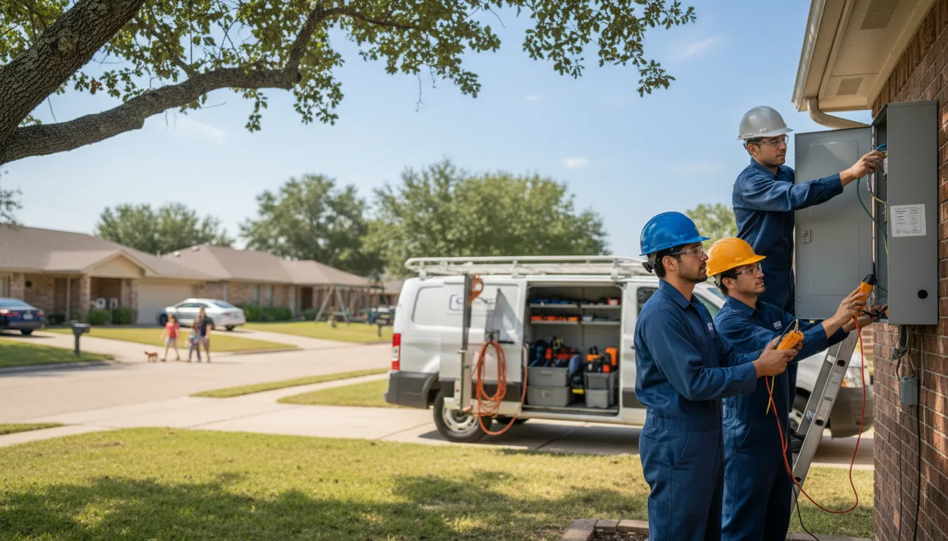 Certified electrician providing emergency electrical services in Rotan, TX